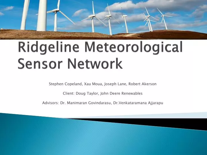 ridgeline meteorological sensor network