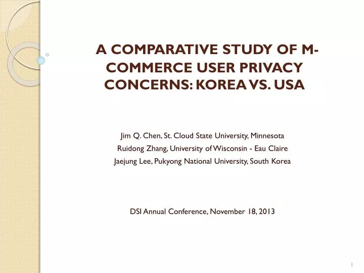 a comparative study of m commerce user privacy concerns korea vs usa