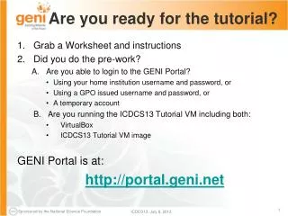 Are you ready for the tutorial?