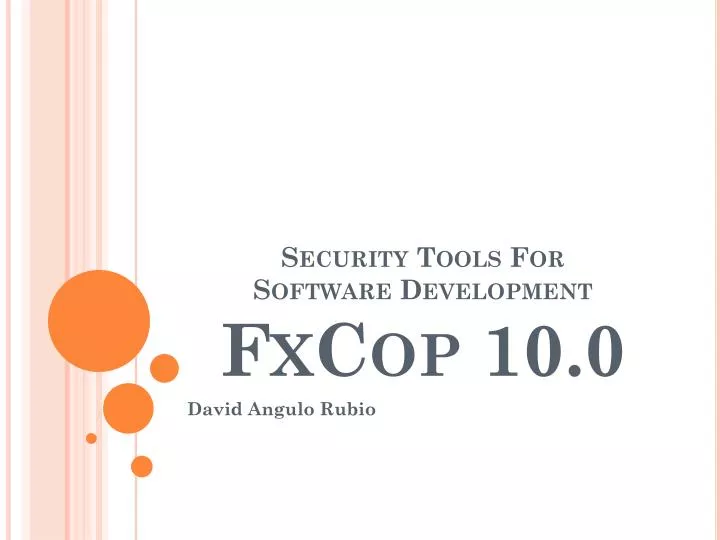 security tools for software development fxcop 10 0