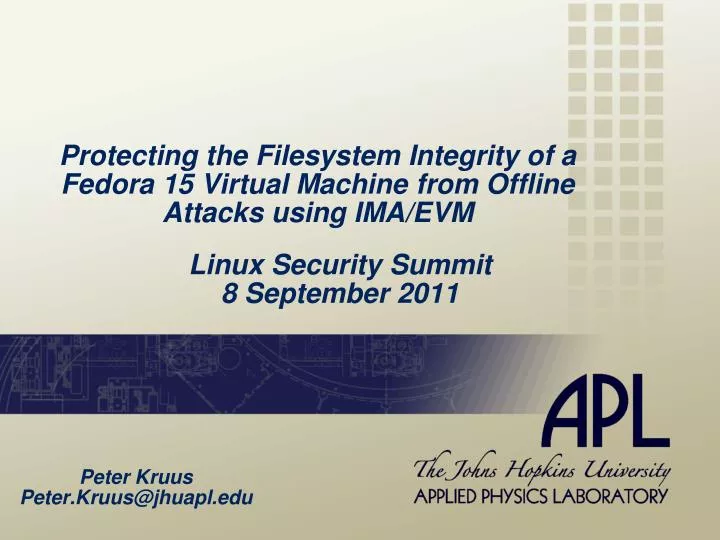 PPT Linux Security Summit 8 September 2011 PowerPoint Presentation