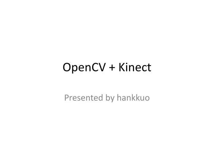 opencv kinect