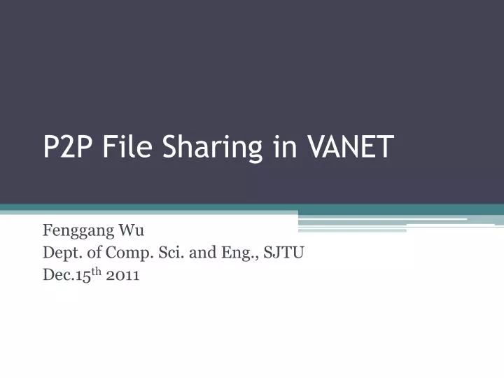 p2p file sharing in vanet