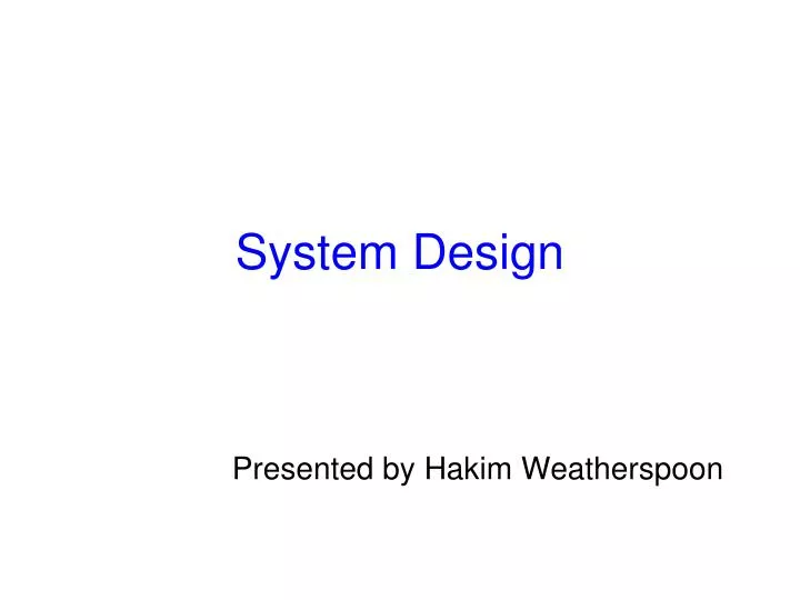 system design