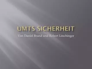 umts sicherheit