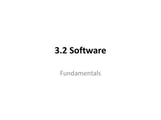 3.2 Software