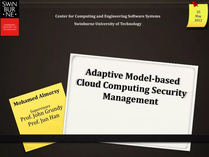 adaptive model based cloud computing security management