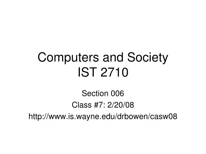 computers and society ist 2710
