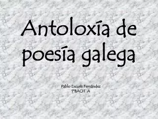 antolox a de poes a galega