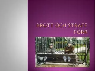 brott och straff f rr