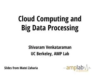 Cloud Computing and Big Data Processing