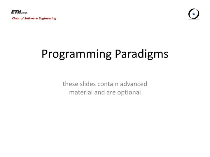 programming paradigms