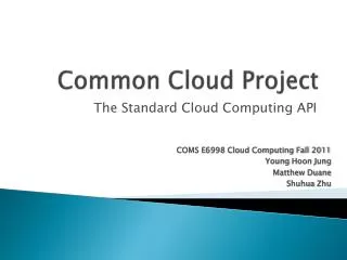 Common Cloud Project