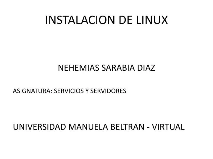 instalacion de linux
