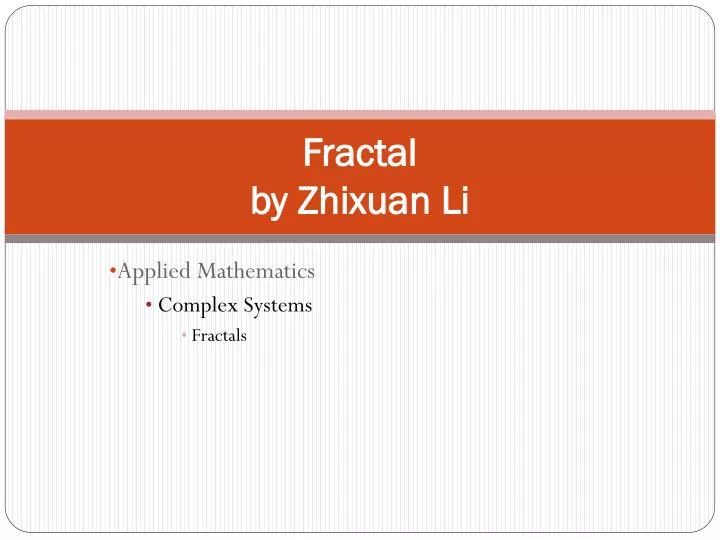 fractal by zhixuan li
