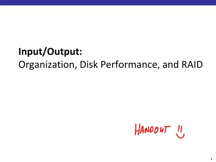input output organization disk performance and raid