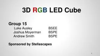 3D R G B LED Cube