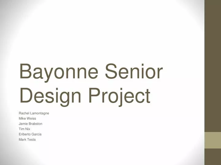 bayonne senior design project