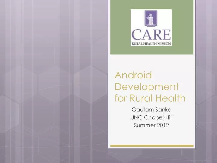 android development for rural health