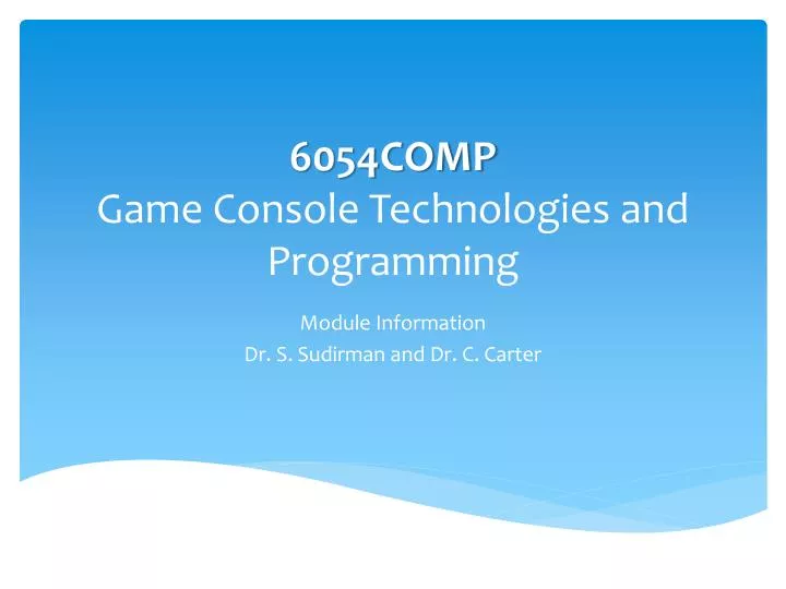 6054comp game console technologies and programming