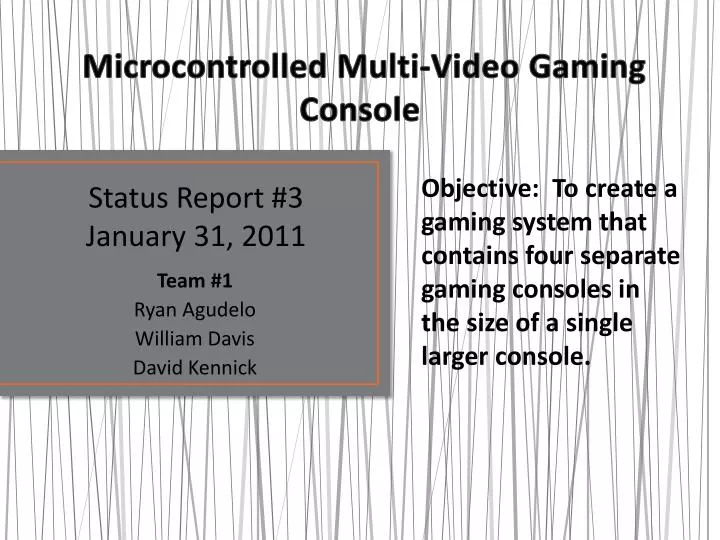 microcontrolled multi video gaming console
