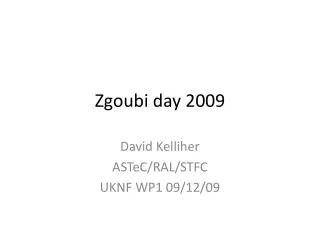Zgoubi day 2009