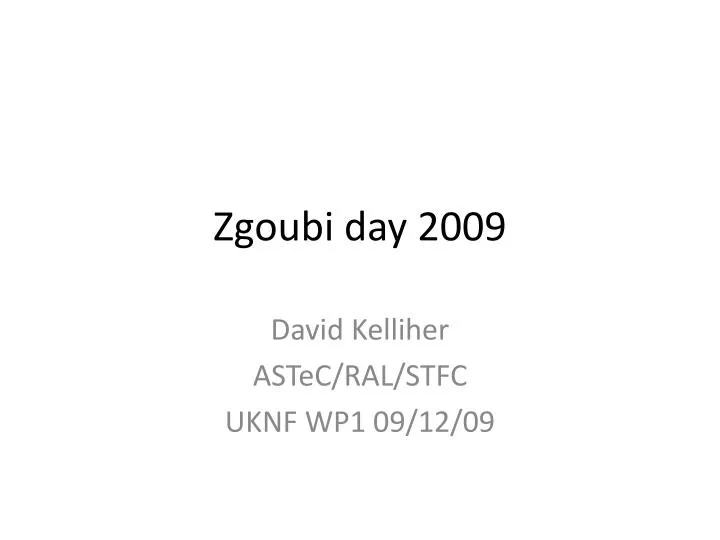 zgoubi day 2009