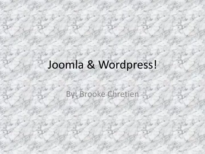 joomla wordpress