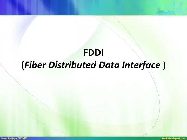 fddi fiber distributed data interface