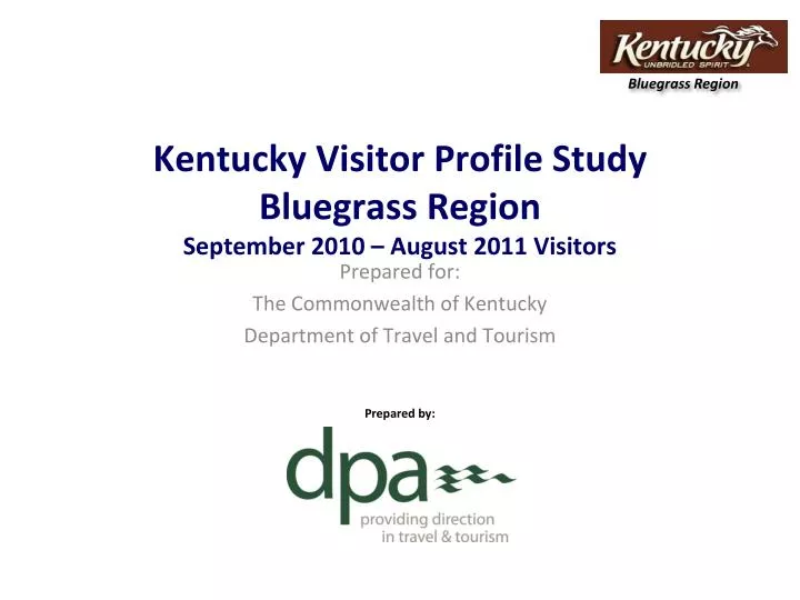 kentucky visitor profile study bluegrass region september 2010 august 2011 visitors