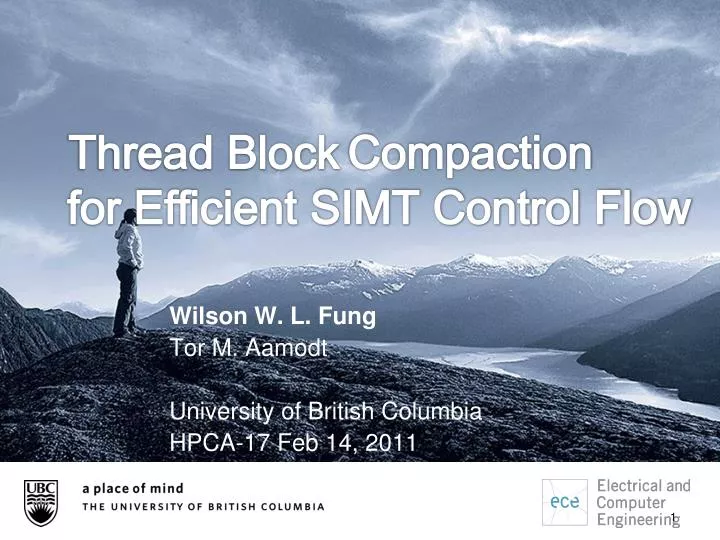 compaction for efficient simt control flow