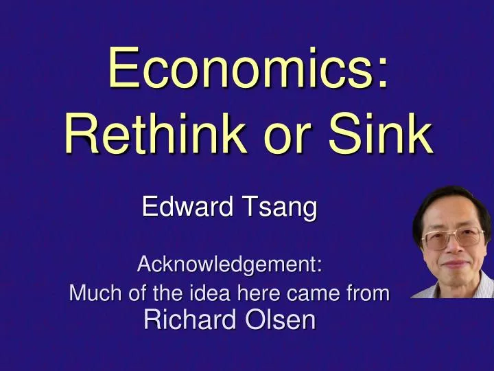 economics rethink or sink