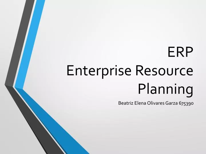 erp enterprise resource planning