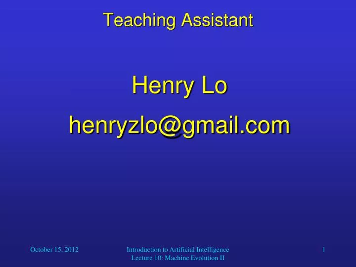 teaching assistant