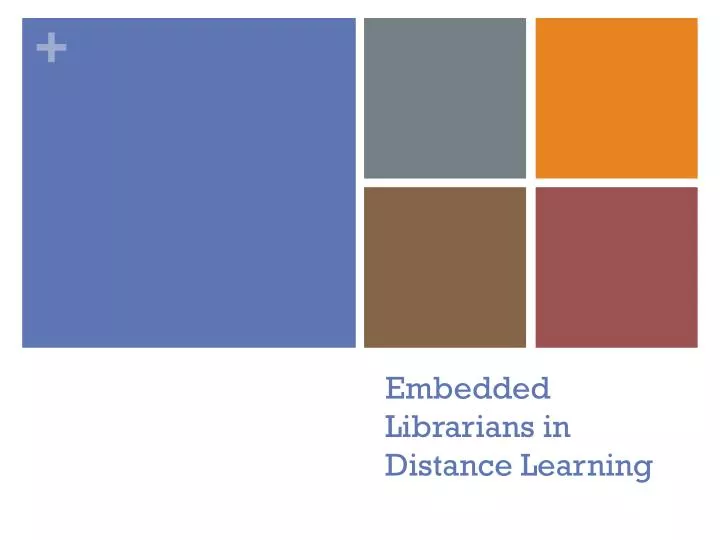 embedded librarians in distance learning
