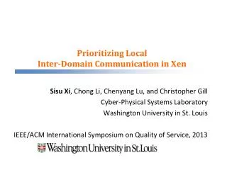Prioritizing Local Inter-Domain Communication in Xen