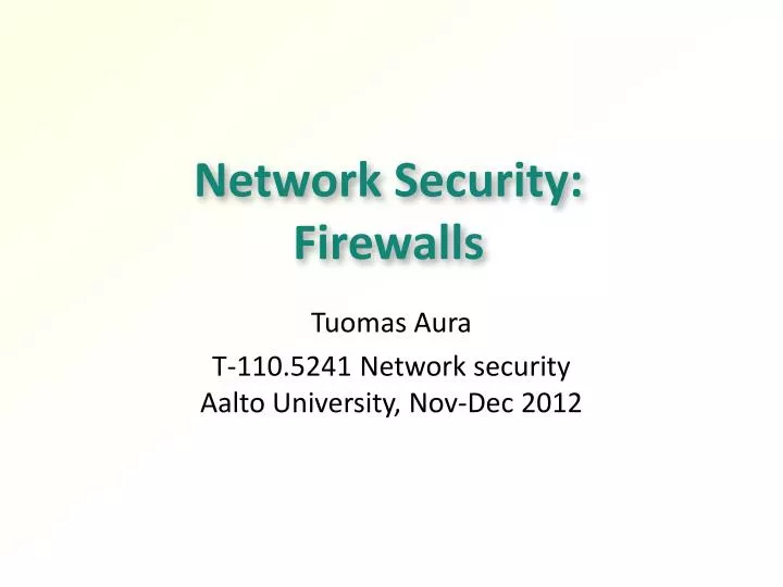 network security firewalls
