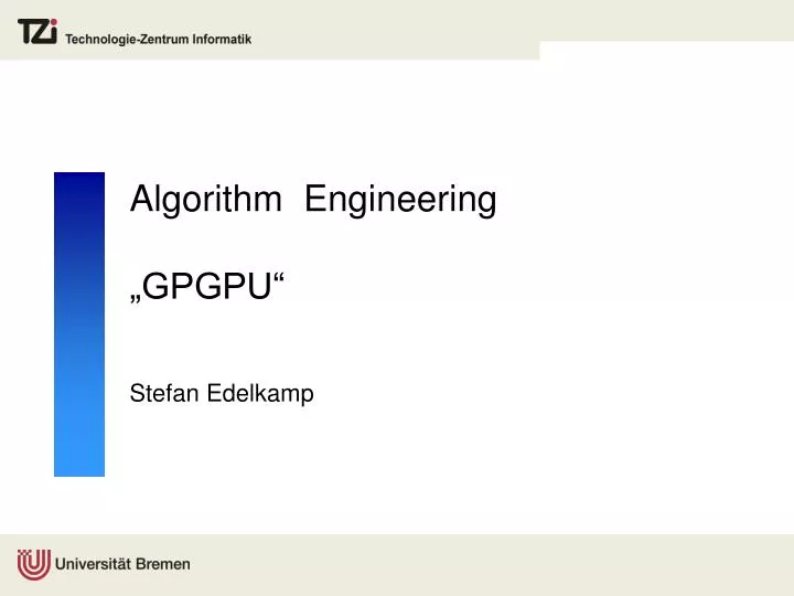 algorithm engineering gpgpu