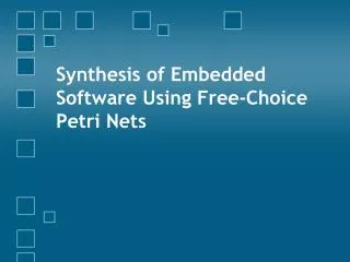Synthesis of Embedded Software Using Free-Choice Petri Nets