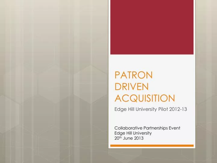 patron driven acquisition