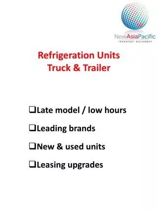 Refrigeration Units Truck &amp; Trailer