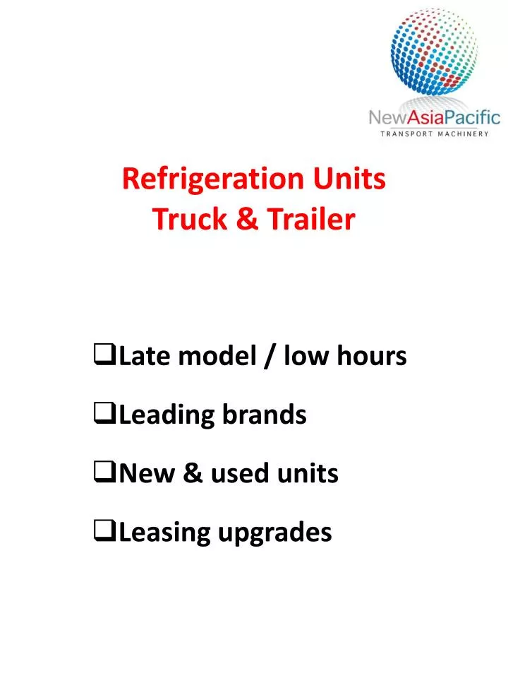 refrigeration units truck trailer