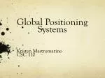 Global Positioning Systems - slide 1