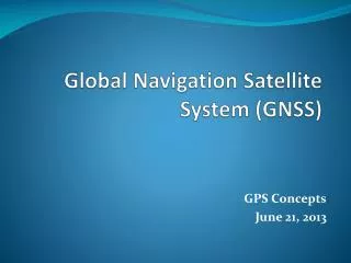 global navigation satellite system gnss