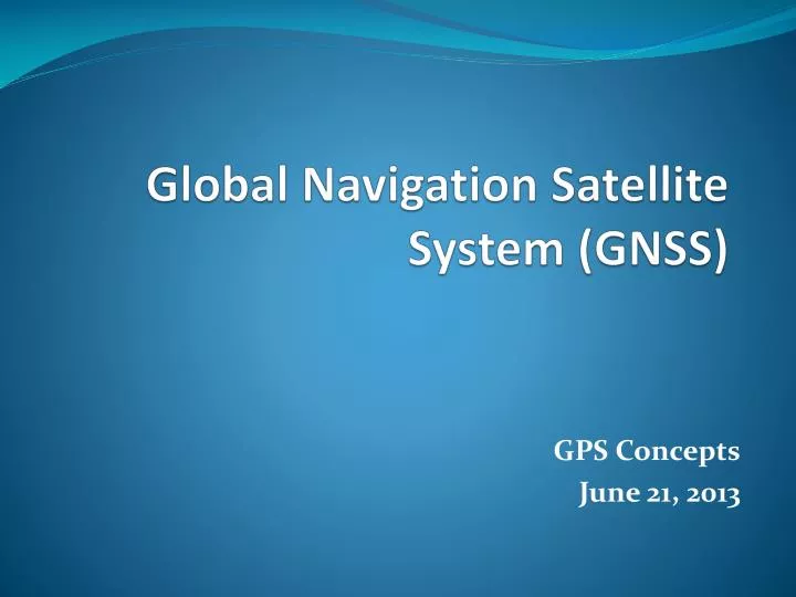 global navigation satellite system gnss