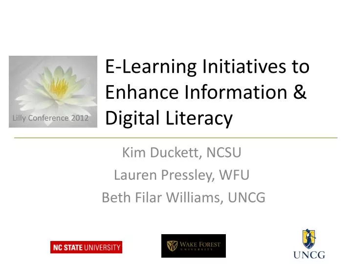 e learning initiatives to enhance information digital literacy