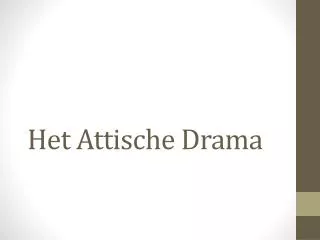 het attische drama