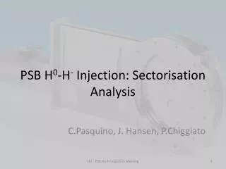 PSB H 0 -H - Injection: Sectorisation Analysis
