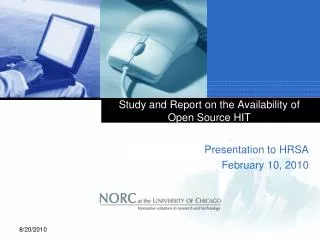 Study and Report on the Availability of Open Source HIT