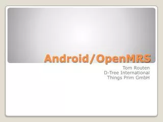 Android/OpenMRS